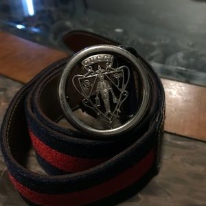 Gucci belt ! Sz 30-32 authentic !! Blue and red